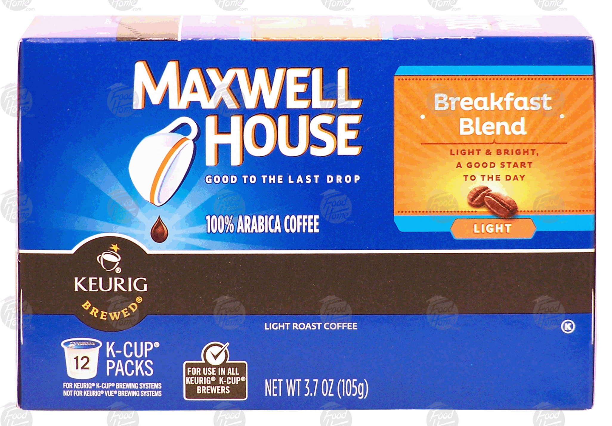 Keurig Maxwell House breakfast blend, light roast coffee, 100% arabica, 12 k-cup packs Full-Size Picture